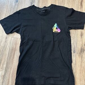 PALACE Black Tee with Multicolor Logo
